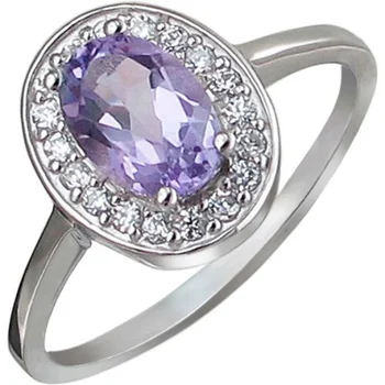 

Esthete ring with amethyst and cubic zirconia