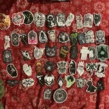 Pegatinas de dibujos animados para Skateboard, calcomanías de bicicleta, portátil, álbum de recortes, equipaje de Skateboard, serie gótica bruja demonio, 10/30/50 Uds.