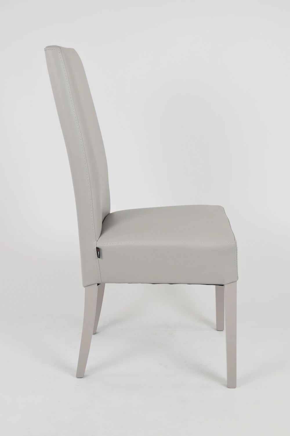 Tommychairs-набор из 4 стульев Luisa для кухни и бара, структура из бука, мягкая из искусственной кожи светло-серого цвета
