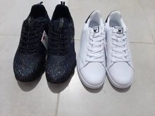 Xtep-zapatos de Skateboarding para hombre y mujer, zapatillas de cuero Unisex, color blanco, transpirables, informales, 983218319266