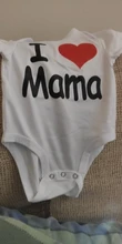 I Love Papa Mama diseño mono estampado recién nacido blanco body verano manga corta ropa para bebé (niño o niña)