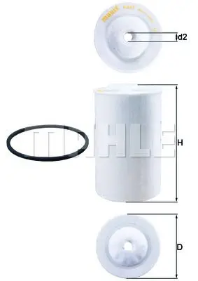 Фильтрующий элемент топлива \ MB OM314 OM447/OM492 80 MAHLE KNE|Температурный датчик| |