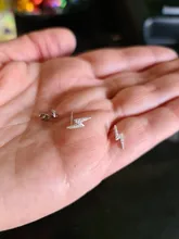 Pendientes de plata de ley 925 con forma de rayo para mujer, joyería Simple, accesorios