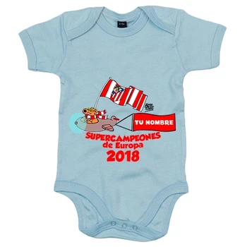 

Baby bodysuit Atletico Madrid Supercampeones Tallinn 2018 European Super Cup customizable with name