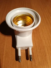 Eu-Plug-Adapter Socket Base-Lamp Power-On-Off-Control-Switch E27 with 1pcs