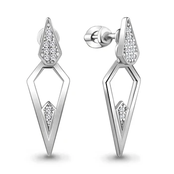 

Silver earrings with cubic zirconia