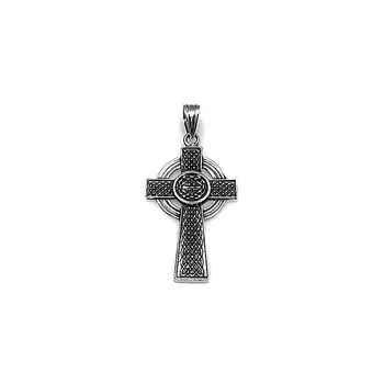 

Pendant 925 sterling silver m 35mm. Cross smooth oxidized [AA8318]