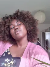 Peluca de cabello Afro rizado con flequillo para mujeres negras, pelo corto sintético estampado glorioso, Cosplay, Alta Temperatura