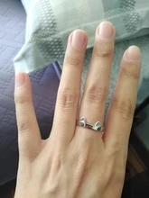 Anillo de Oreja de Gato con diseño abierto para mujer y niña, joyería anillo de moda ajustable, regalo, venta al por mayor