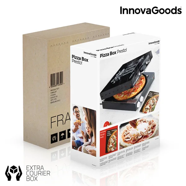InnovaGoods коробка для пиццы Presto! С книгой рецептов 1200W черный