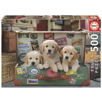 

Puzzle puppies in luggage 500Pz toys board games Educa Borras
