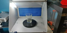 Juego de Extractor de pulverización de aerógrafo portátil HS-E420DCLK cabina de pulverización, filtro de escape, Kit de pintura con enchufe europeo y estadounidense para manualidades de Modelismo
