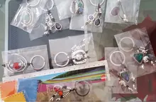 Anslow-llaveros de cristal triangulares para mujeres y niñas, Accesorios para llaveros de bolsa, amigos, LOW0014KY