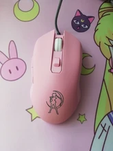 Ratón rosa para juegos de niña, 2400dpi, retroiluminación colorida, elegante, hermoso, 4 niveles, DPI, con cable, para mujer, para juegos de oficina, regalo