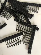Alileader 12 unids/lote Peluca de pelo peluca tapa peines para extensiones y Clips con encaje para peluca Cap