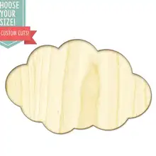 Вырезанное дерево в облаке-на заказ Выберите свой размер-Лазерная Резка деревянных художественных принадлежностей Настенный декор свадебный детский DCS0014