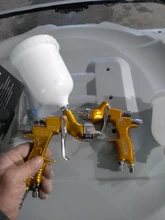 GTI pro lite-pistola de pintura dorada TE20/T110, boquilla de 1,3mm, pistola de aire a base de agua para pintura de coche