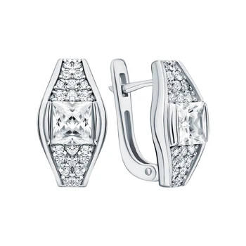 

Silver earrings with cubic zirconia sunlight sample 925