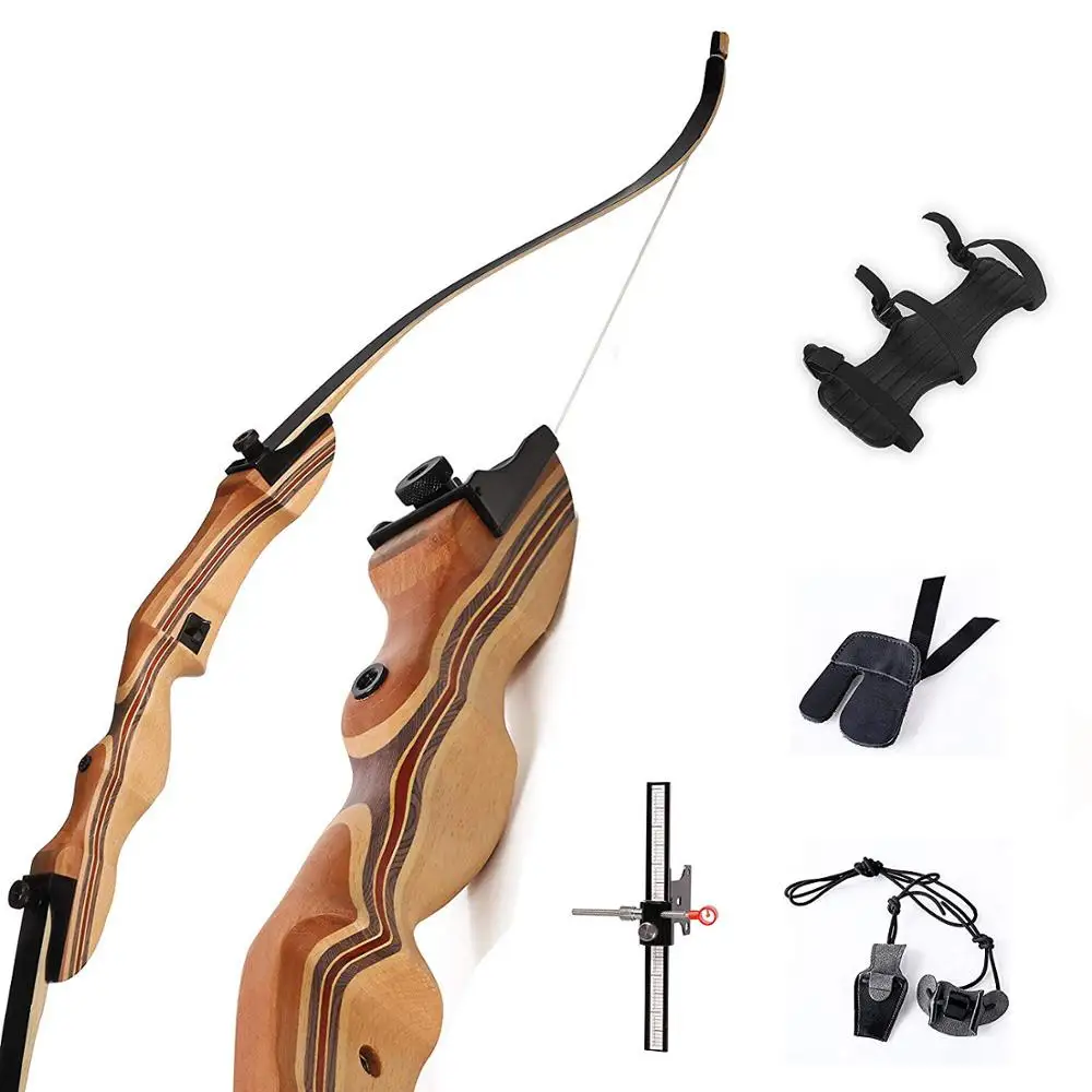 

YANG'S ARCHERY Recurve Bow 66" Takedown Hunting Bow for Teens and Adults 16-40lb Draw Weight - Right and Left Handed