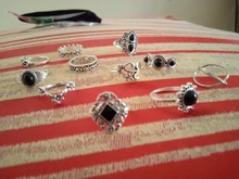 Tocona 11 unids/set antiguo Vintage de Color plata de diamantes de imitación anillo de conjunto para las mujeres geométrico nudillo conjunto de Anillos Midi Anillos 10057