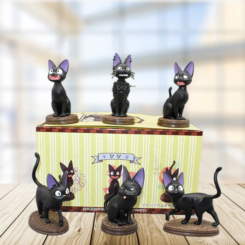 6ピース セットアニメ魔女の宅急便サービス漫画のおもちゃ黒猫ジジ人形コレクションギフトブラインドボックスのおもちゃ Null Aliexpress
