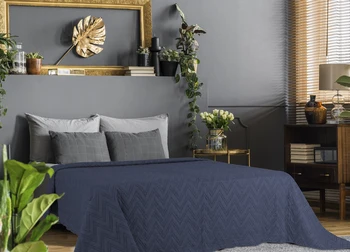 

Bedspread Trapuntino summer double plain Boutis Stonewashed Jeans