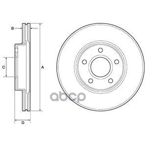 Диск Тормозной Передний Ford Focus Ii/Iii Bg3868c Delphi арт. BG3868C
