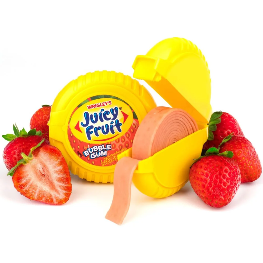 Juicy Fruit надувная лента Клубничная 8 шт 30 гр|Жевательная резинка| |