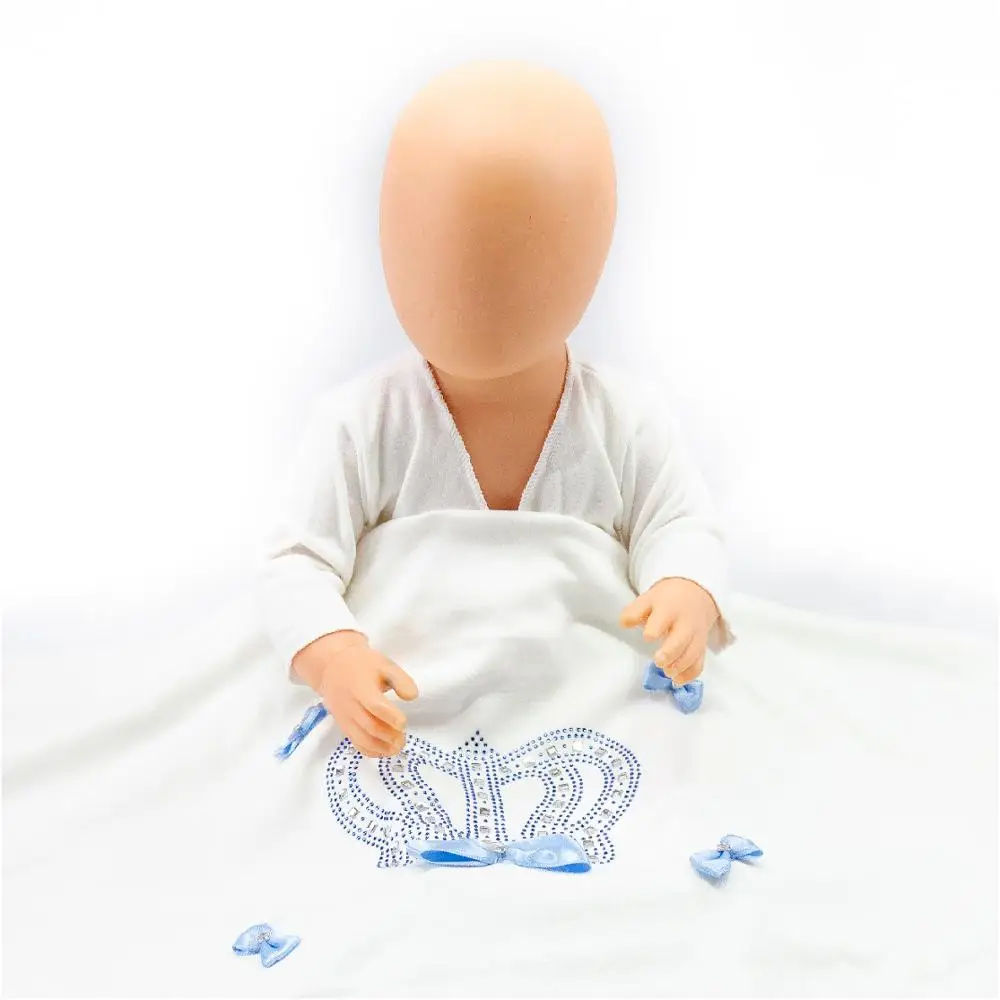 Одежда для новорожденных маленьких мальчиков и девочек блестящий Cyristals с короной