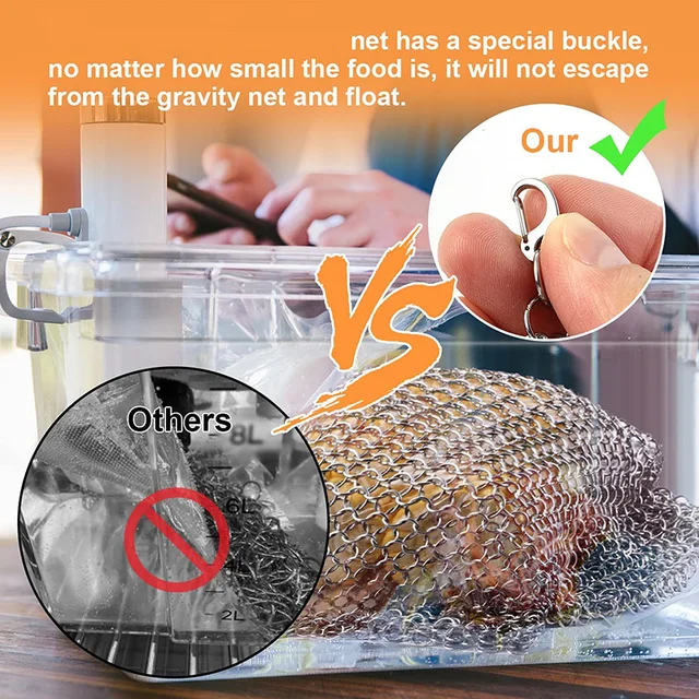 Sous Vide Sinker Weight Food Grade Stainless Steel Mesh Net