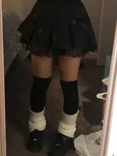 Sweetown-faldas plisadas de estética gótica negra, minifalda de cintura baja con acabado de encaje para mujeres, estilo Punk oscuro Academia Y2K