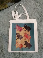 Bolso de lona con estampado de rana para mujer, bolsa de gran capacidad estilo Harajuku, Estilo Vintage Hip Hop, bolso de hombro para chicas Kawaii