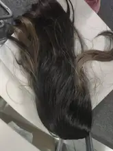 Pequeña LANA sintético Ombre negro marrón de oro con pelucas con reflejos largo ondulado resistente al calor de la parte media Cosplay pelucas para mujeres