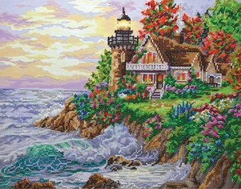 

Av-255 set for embroidery with beads 'abris art' 'House at the sail', 40*32 cm