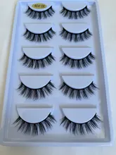 YOKPN-pestañas postizas cortas entrecruzadas 3D, pelo de visón negro suave Natural, útiles de maquillaje, 5 pares