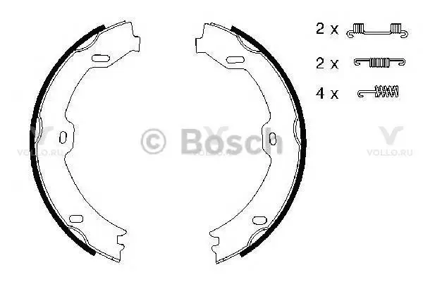 0986487666 bosch барабанные колодки