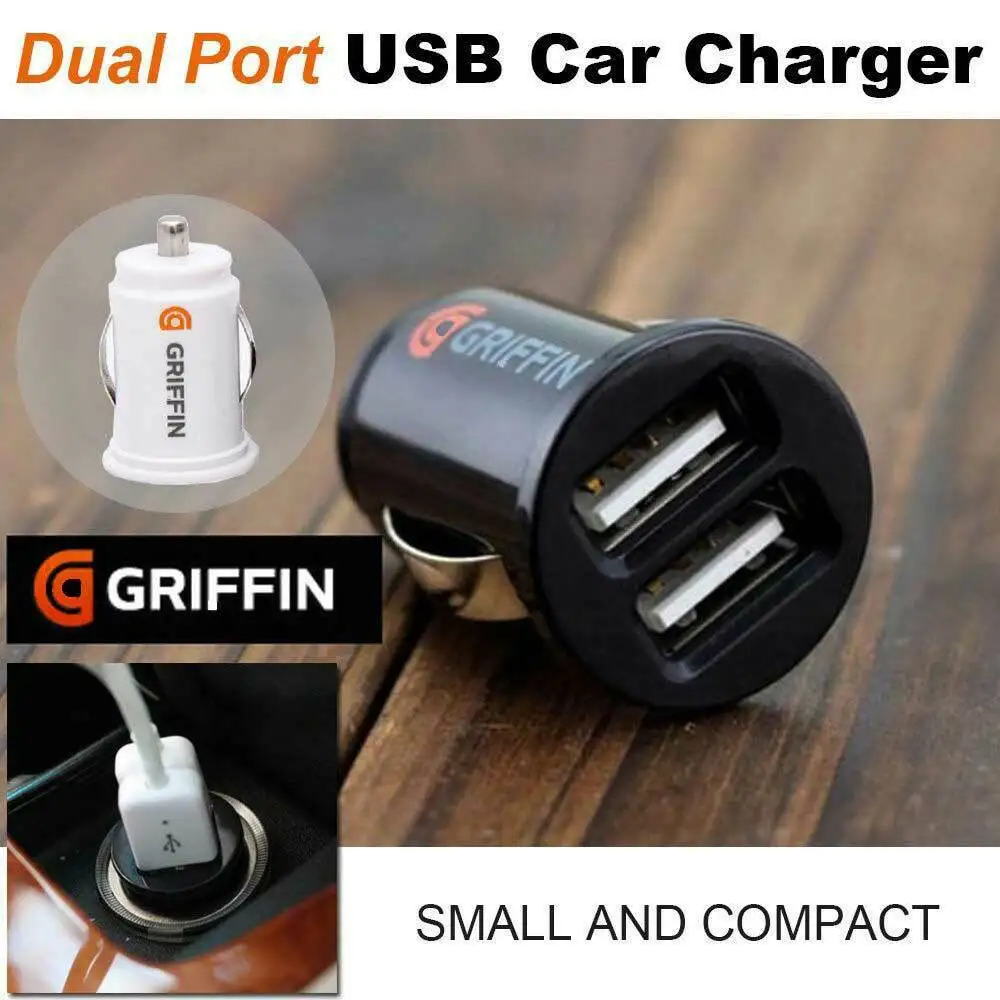 Автомобильное зарядное устройство Мини двойной USB 12v Зажигалка адаптер