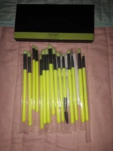 Docolor 15 Uds Set de brochas de maquillaje de ojos profesional ojo sombra antiojeras de cejas pestañas camisas mezcla de pinceles de maquillaje