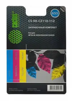 

Filling kit cactus cs-rk-cz110-112 Coloured (3x30 ml) HP DJ IA 3525/5525/4515/4525