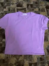 Green Crop Top T-Shirt Female Solid Cotton O-Neck Short Sleeve T-shirts for Women High