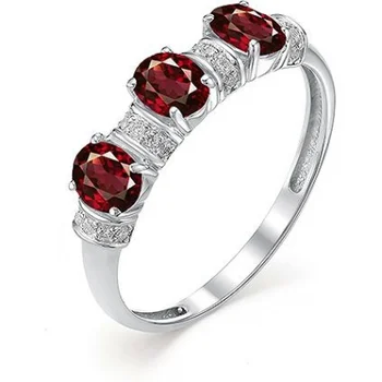 

Alcor ring with garnet and cubic zirconia