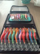 Cebo duro luminoso para Camarón, calamar conjunto plantillas 2,5/3,0/3,5 #, juego de Señuelo de Pesca de Mar, pulpo, sepia Artificial, pesca de invierno