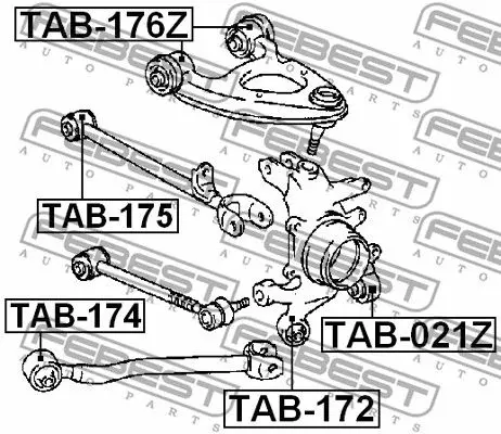 С-б зад.верх.рычага LEXUS LS400(UCF20) 1994-2000 FEBEST TAB-176