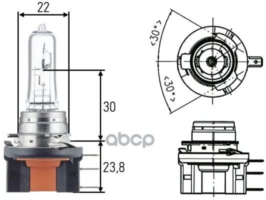 Лампа H15 12v 55/15w Hella 8gj168119001 HELLA арт. 8GJ168119001