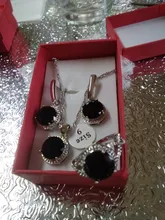 Conjunto de joyería de boda de plata 2020 para mujer, aretes y collar colgantes de circonita negra, conjunto de 3 piezas, disfraz de moda, novedad de 925