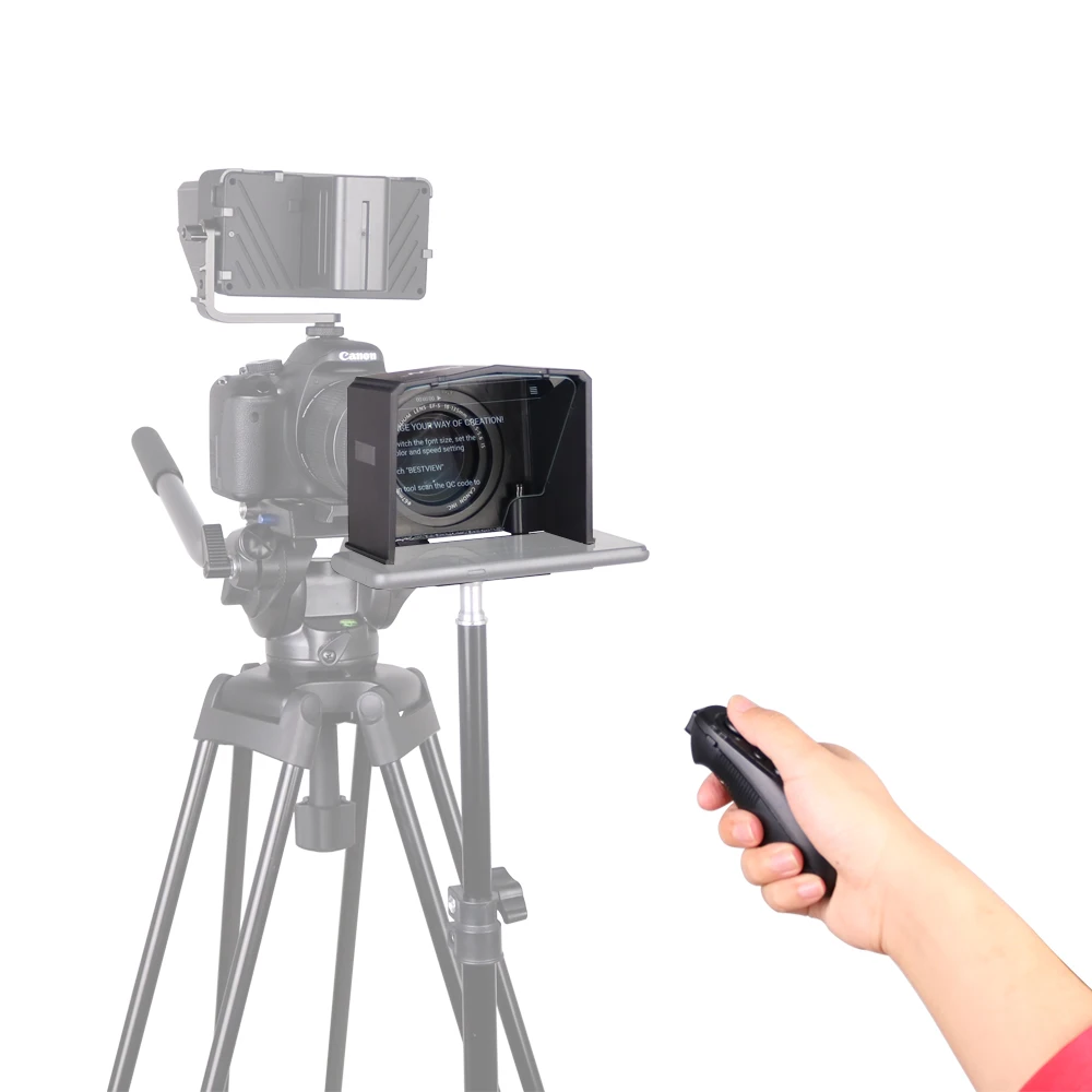  Bestview T1 Portable Smartphone Teleprompter r for Canon Nikon Sony Camera Photo Studio for DSLR&Sm