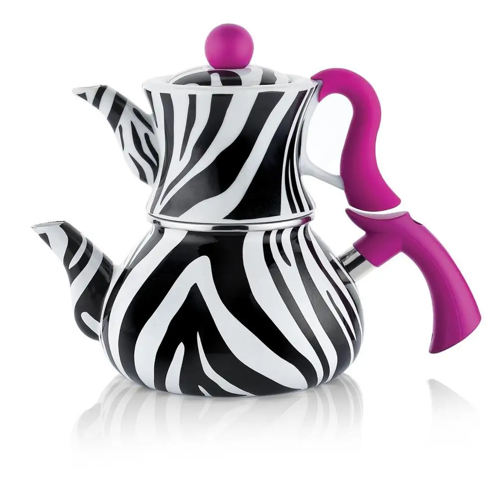 Чайный набор schпера Зебра в черную полоску | Турецкий чай Водонагреватель Чайник