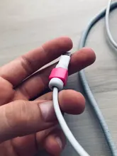 Protector de Cable de línea de datos, funda protectora de colores, tapa de carrete para iPhone, Cable de carga USB, 1 ud.