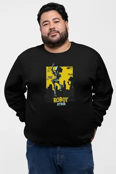 

Angemiel Wear Robot Attack Black Men 'S Sweatshirt
