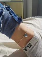 Tobilleras de corazón para mujer, joyería de pies para sandalias, tobilleras para pies descalzos